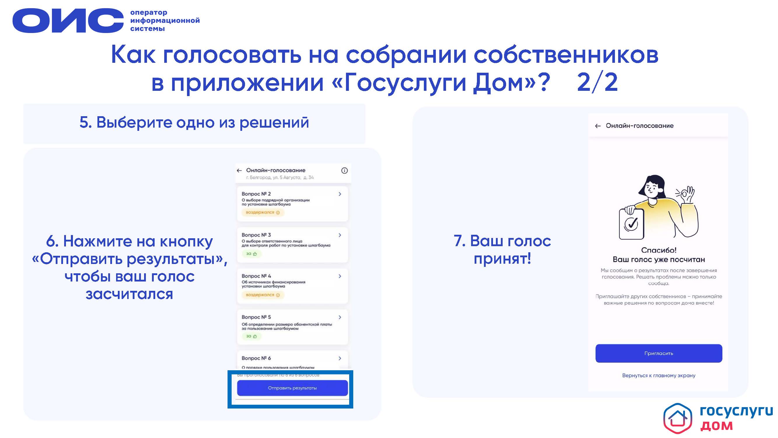 Инструкция по голосованию Госуслуги Дом 1 Страница 2